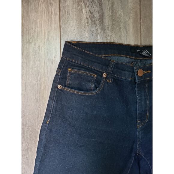 Forever 21 Skinny Dark Denim Jeans - Picture 3 of 10